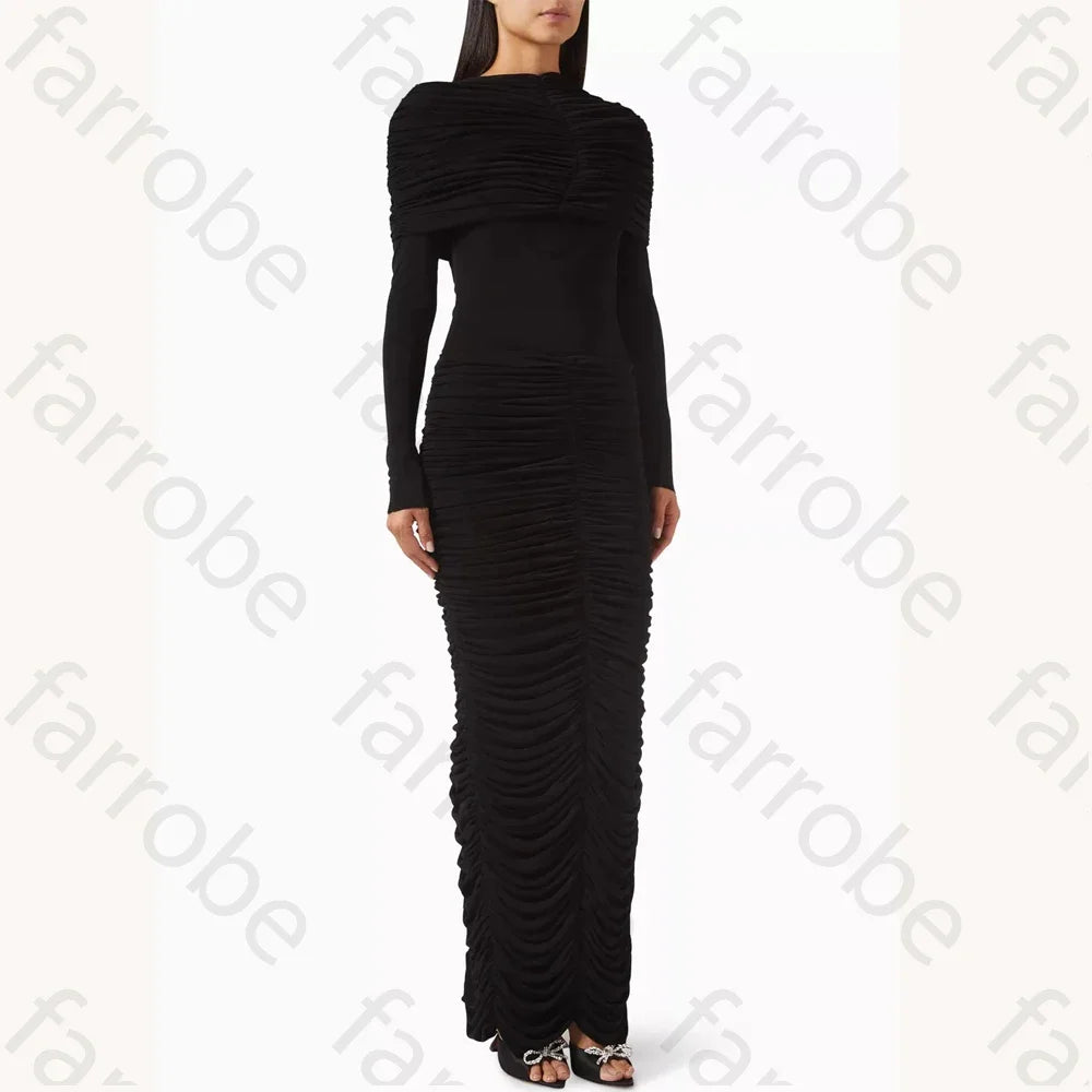 Customized Elegant Maxi Dress A-Line Evening Dresses Formal Long Sleeves Prom Gown Exquisite High Quality Party Gowns for Women