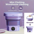 USFoldable Mini Washing Machine Portable Small Washer with Spin Dryer, Stock,Space Saving Compact Lau Underwear Lingerie Baby