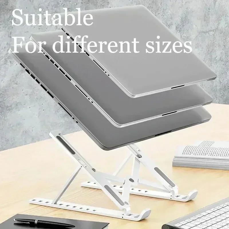 Foldable laptop stand, computer monitor stand, portable adjustable laptop stand