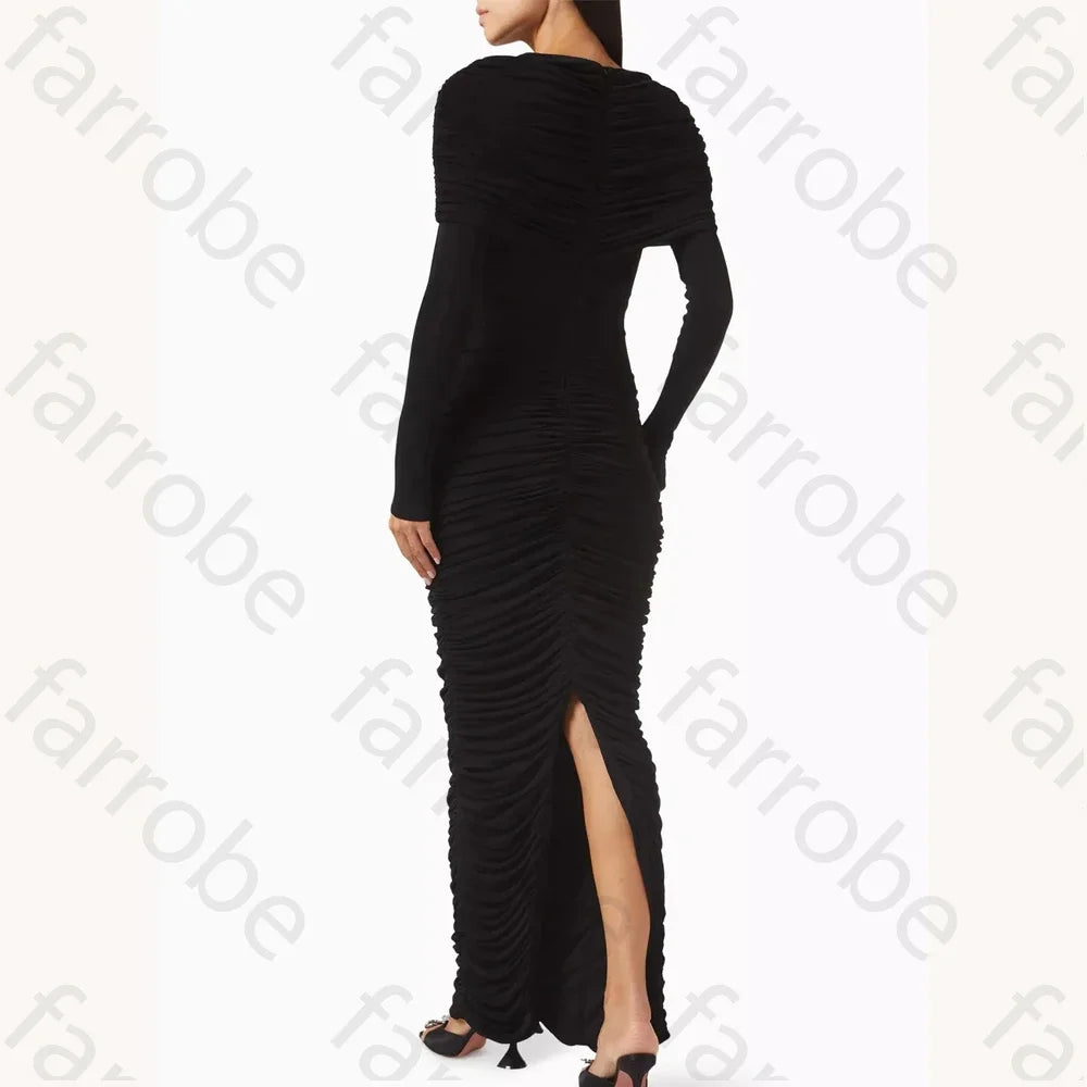 Customized Elegant Maxi Dress A-Line Evening Dresses Formal Long Sleeves Prom Gown Exquisite High Quality Party Gowns for Women