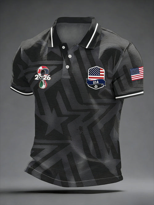 2026 Model Polo Shirt - 3D Printed Image for American Independence Day - Breathable and Quick-drying - Suitable for All Seasons
