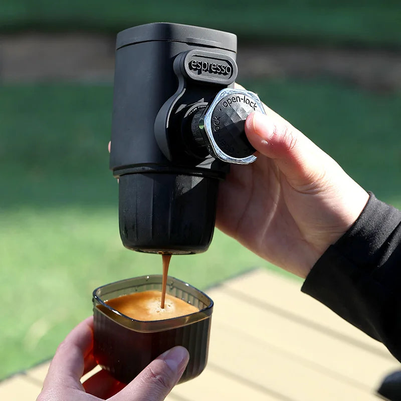 Portable Hand Press Coffee Machine Italian Capsule Coffee Powder Home Travel Outdoor Small Espresso Pocket Coffee Machine