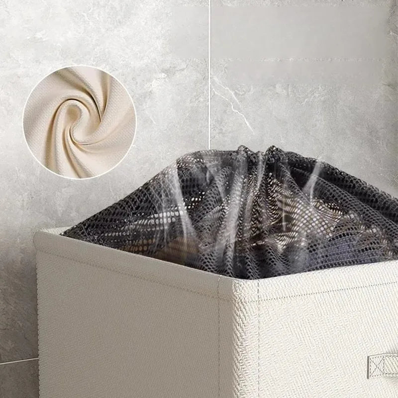 Foldable Laundry Hamper with Wheels Large Capacity Bathroom Dirty Clothes Basket Rolling Storage Cart Laundry Organizer Bin